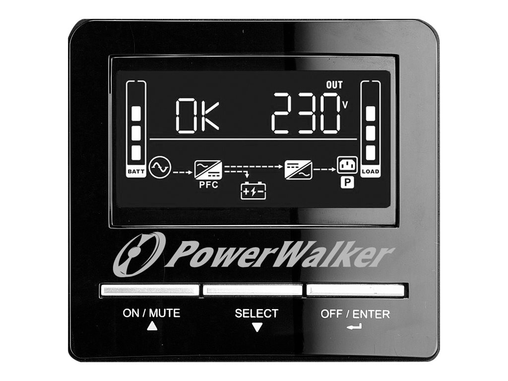 POWERWALKER VI 1500 CW TYP F 1500VA / 1050W Line-Interactive USV Tower AVR Reine Sinuswelle SNMP Slot