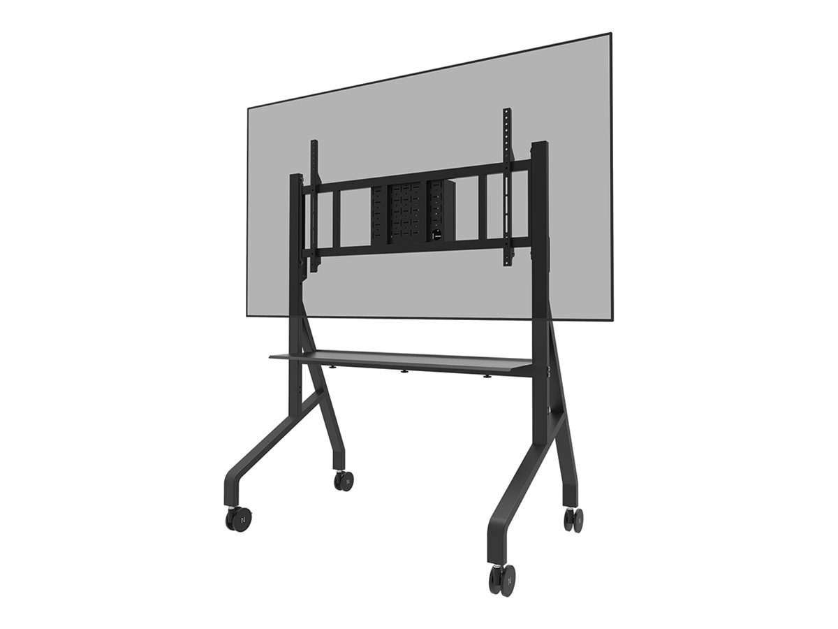NEOMOUNTS Move Go XL Mobile Floor Stand fast install height adjustable black NEOMOUNTS Move Go XL Mobile Floor Stand fast install height adjustable black
