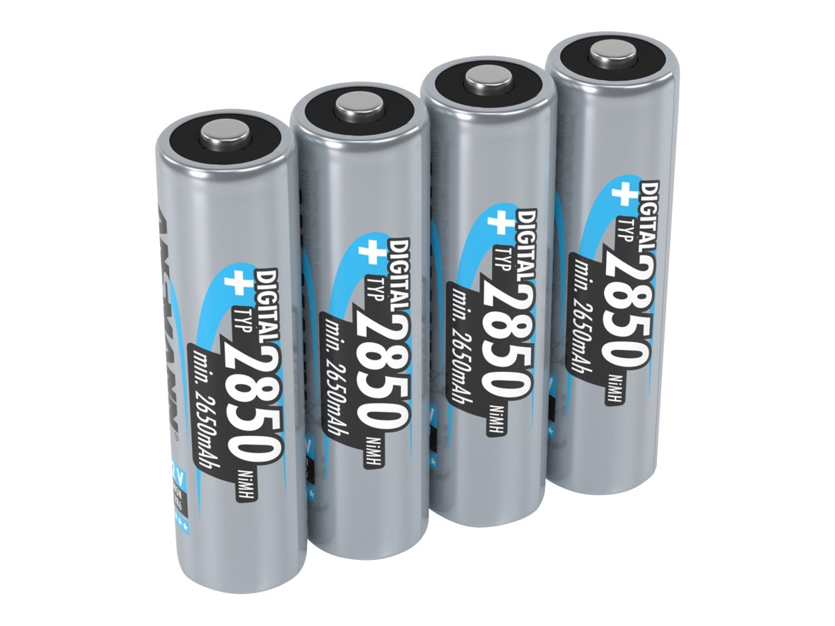 4 ANSMANN Akkus Mignon AA 2.650 mAh