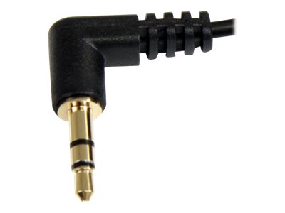 STARTECH.COM 6 ft Slim 3.5mm Right Angle Stereo Audio Cable - M/M STARTECH.COM 6 ft Slim 3.5mm Right Angle Stereo Audio Cable - M/M
