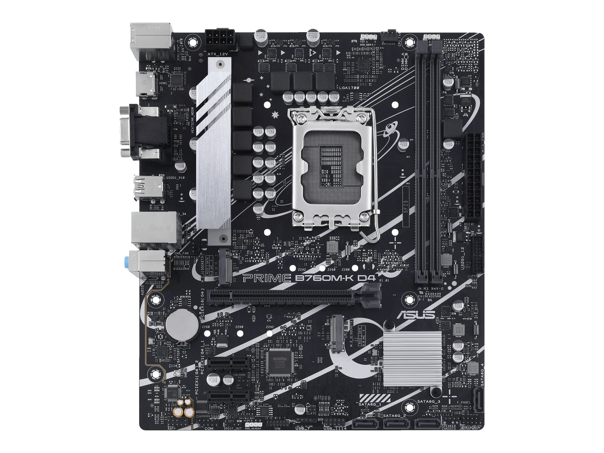 ASUS PRIME B760MK D4 LGA1700 microATX MB 2xDDR4 4xSATA 2xM2 1xDSub 1xHDMI 20