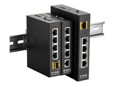 D-LINK DIS-100G-5SW 5 Port Unmanaged Industrie Switch with 4 x 10/100/1000BaseTX ports & 1 x 100/1000BaseSFP ports