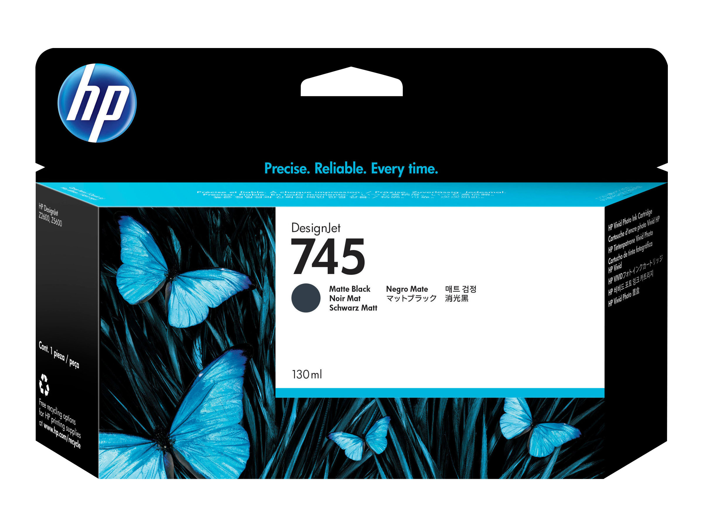 HP 745 Tinte mattschwarz 130 ml HP 745 Tinte mattschwarz 130 ml