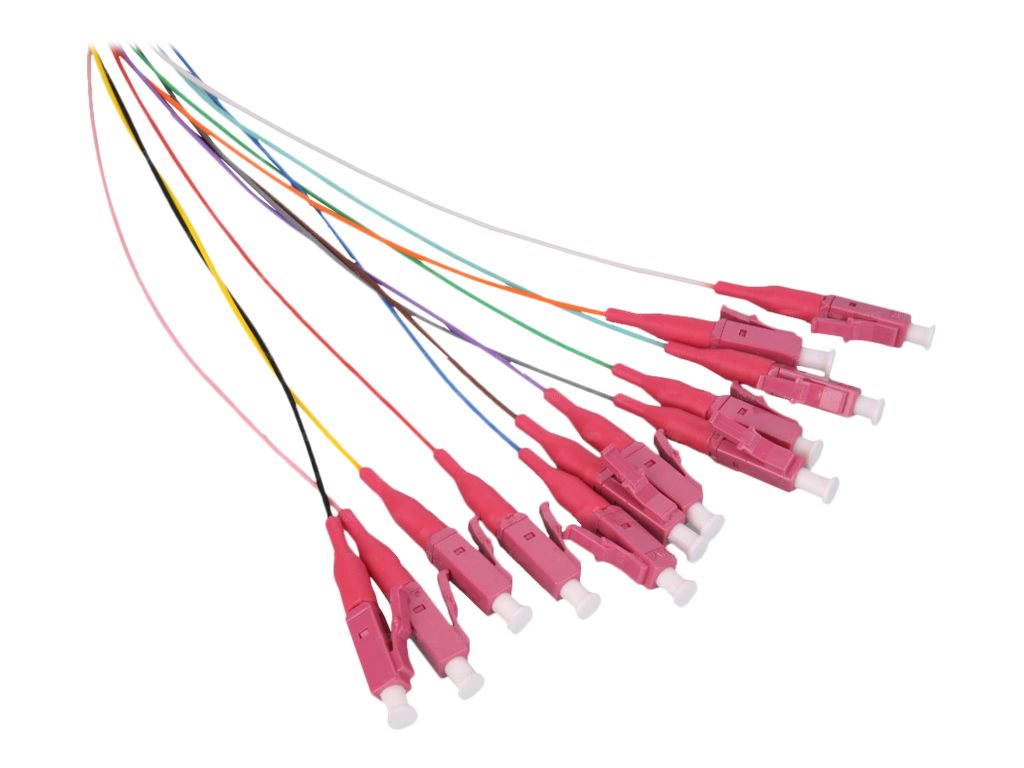 helos Faserpigtail 12 x LC OM4 50/125µm, easy strip, 2,0m helos Faserpigtail 12 x LC OM4 50/125µm, easy strip, 2,0m