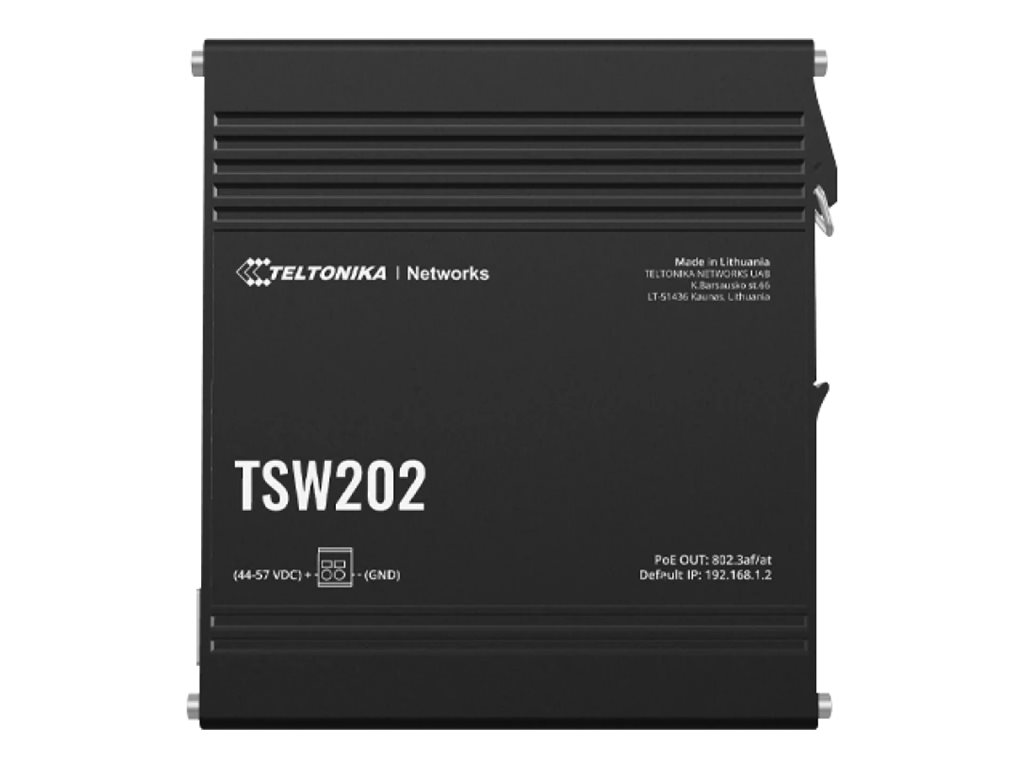 TELTONIKA NETWORKS TSW202 Layer2/L3 Managed PoE+ and SFP Ethernet Switch TELTONIKA NETWORKS TSW202 Layer2/L3 Managed PoE+ and SFP Ethernet Switch