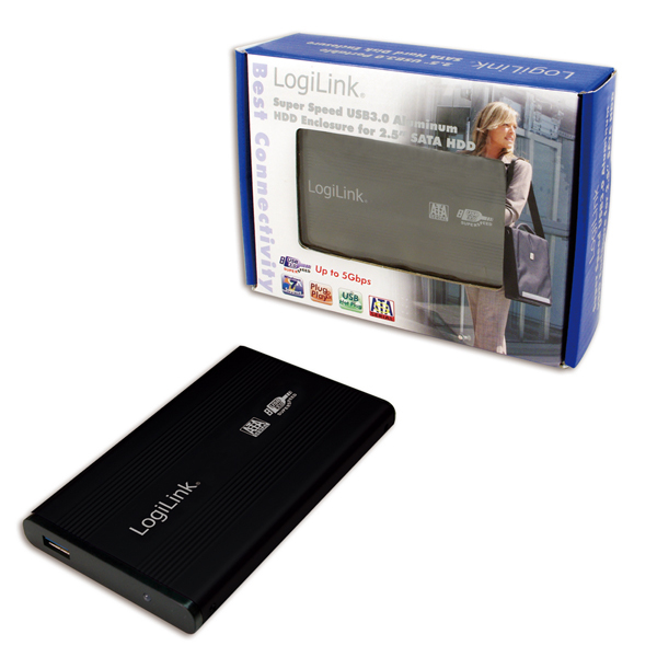 Festplattengehäuse 2,5 Alu SATA/USB 3.0