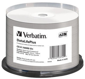 Verbatim DataLifePlus DL+ 700MB White Printable
