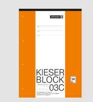 BRUNNEN Arbeitsblock Kieserblock gelocht DIN A4 liniert Lineatur 03C, 1 Block