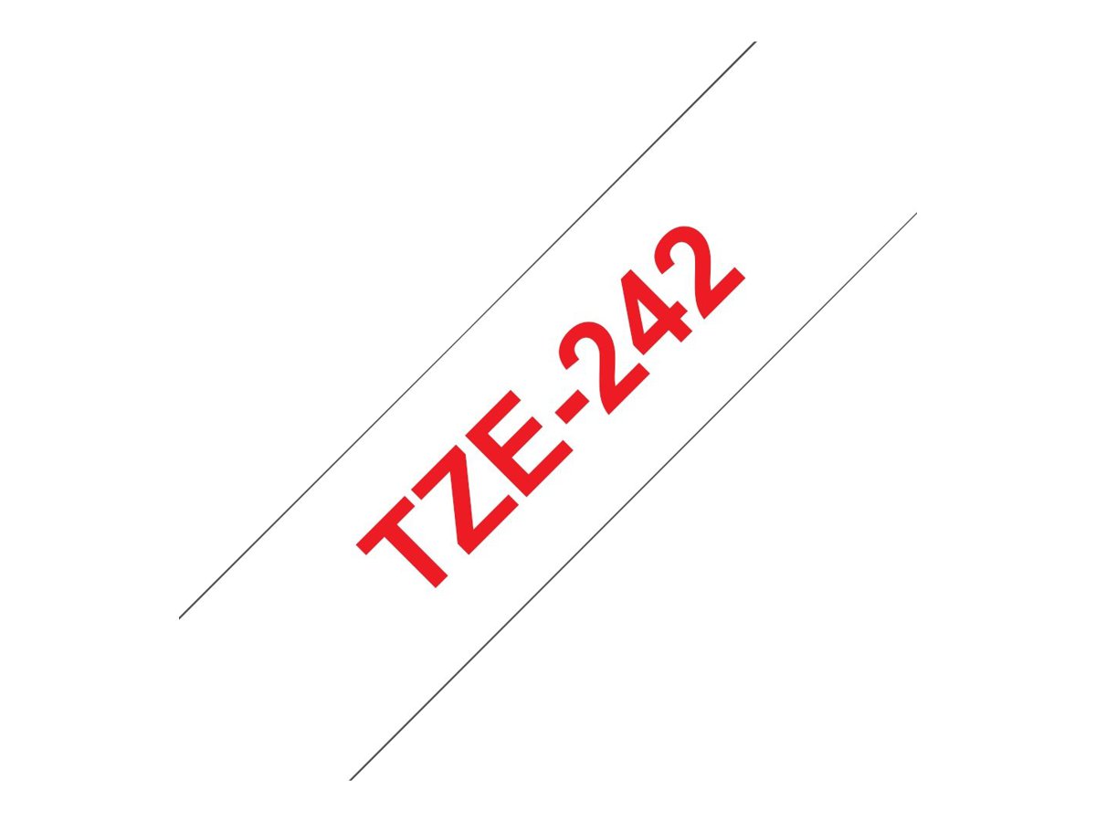 TZE242 BROTHER PTOUCH 18mm WEISS-ROT
