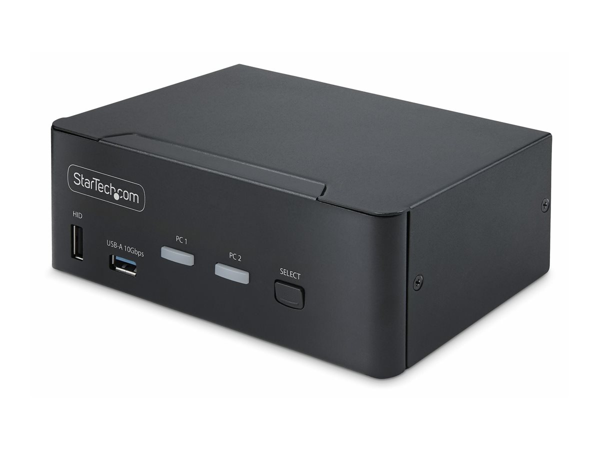 STARTECHCOM 2Port DualMonitor DisplayPort KVM Switch DP 14 8K 60Hz 4K 144Hz 2x USB 32 10Gbps Ports KVM Umschalter