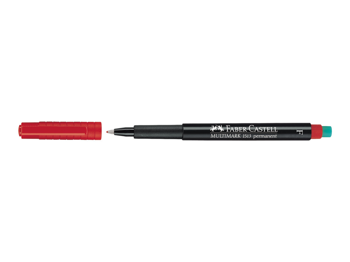 10 FABER-CASTELL MULTIMARK 1513 Folienstifte rot 0,6 mm permanent