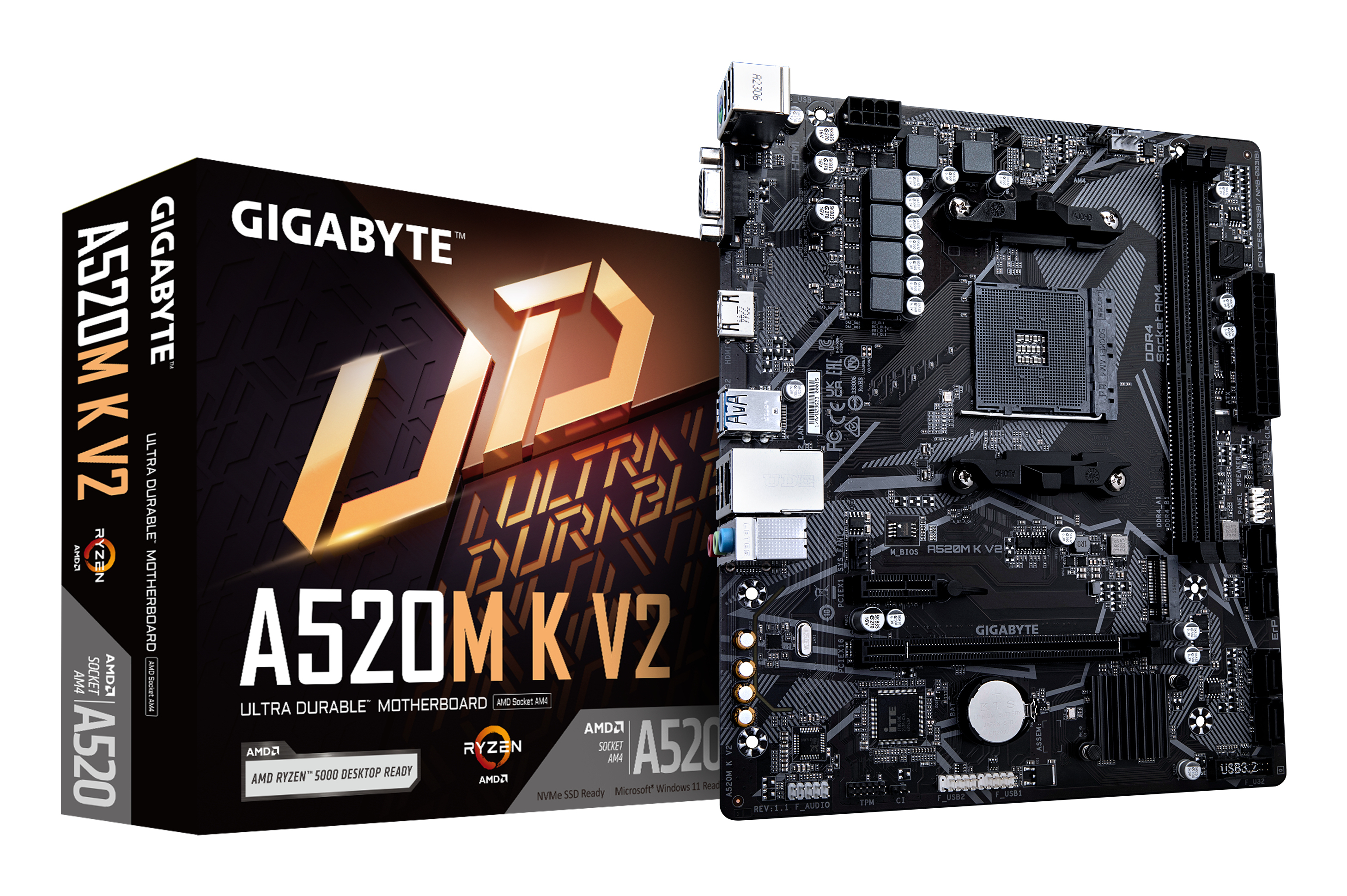 GIGABYTE A520M K V2 AM4 2xDDR4 4xSATA 1xM2 1xHDMI
