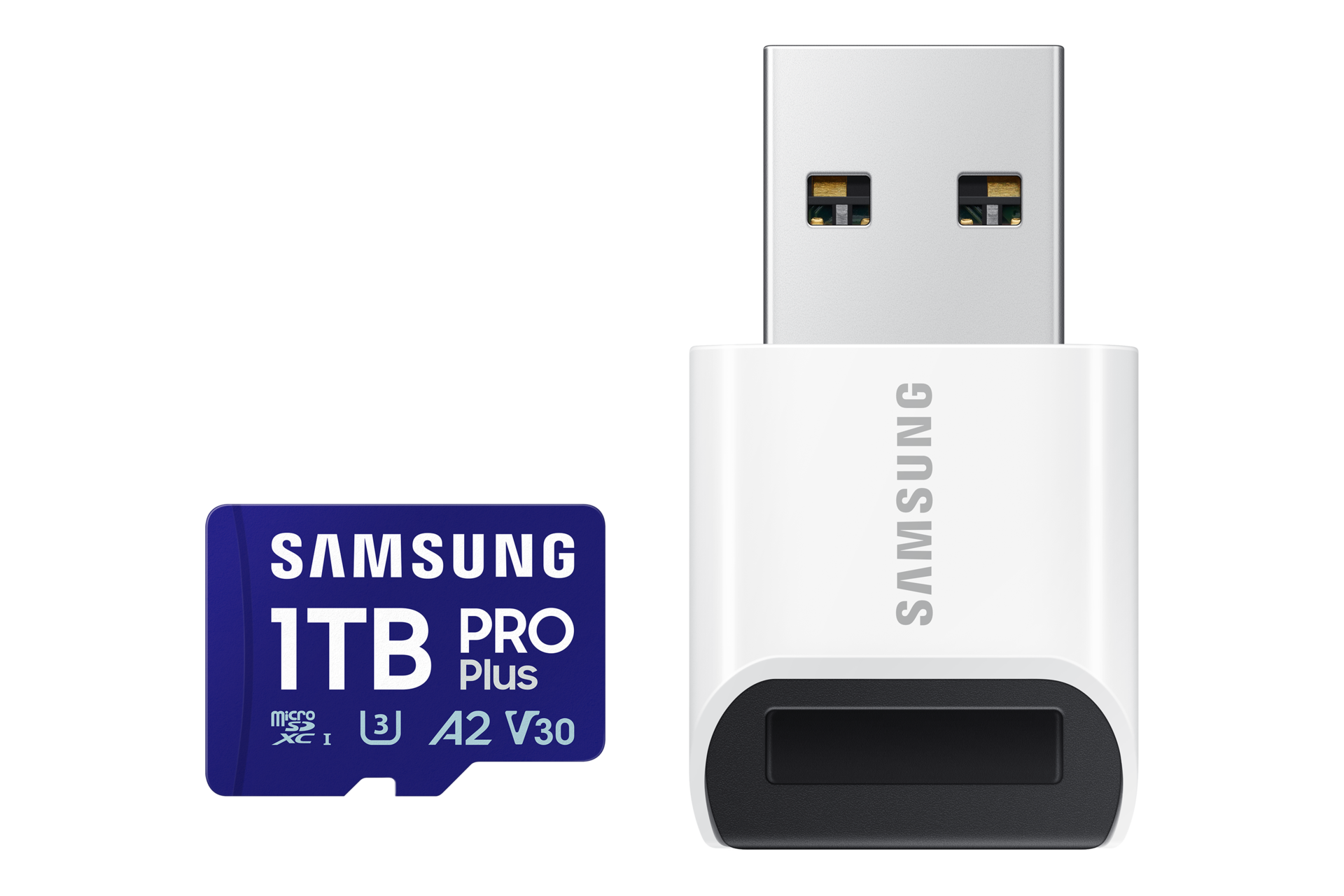 SAMSUNG PRO Plus microSDXC 1TB USBReader UHSI U3 Full HD 4K UHD bis zu 180MBs Lesen bis zu 130MBs Schreiben Speicherkarte2024
