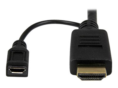 STARTECH.COM 90cm aktives HDMI auf VGA Konverter Kabel - HDMI zu VGA Adapter 0,9m - Schwarz - 1920x1200 / 1080p