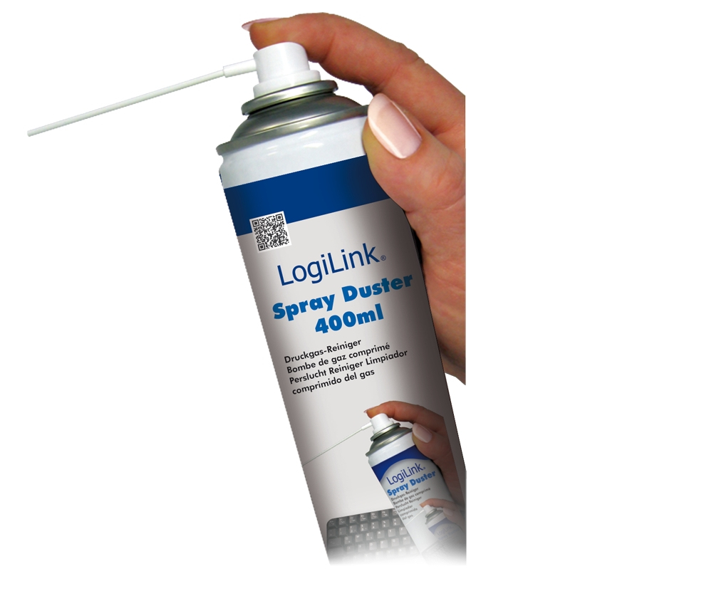 LogiLink Reinigungsspray Air Duster für Tastaturen - 400 ml