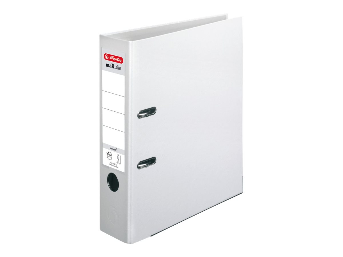 herlitz maX.file protect Ordner weiss Kunststoff 8,0 cm DIN A4 herlitz maX.file protect Ordner weiss Kunststoff 8,0 cm DIN A4