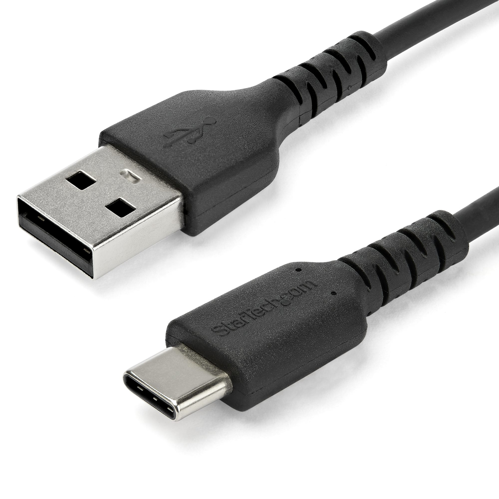 STARTECHCOM 1m USB 20 auf USBC Kabel Hochwertiges USB 20 Kabel USBKabel Schwarz Aramidfaser