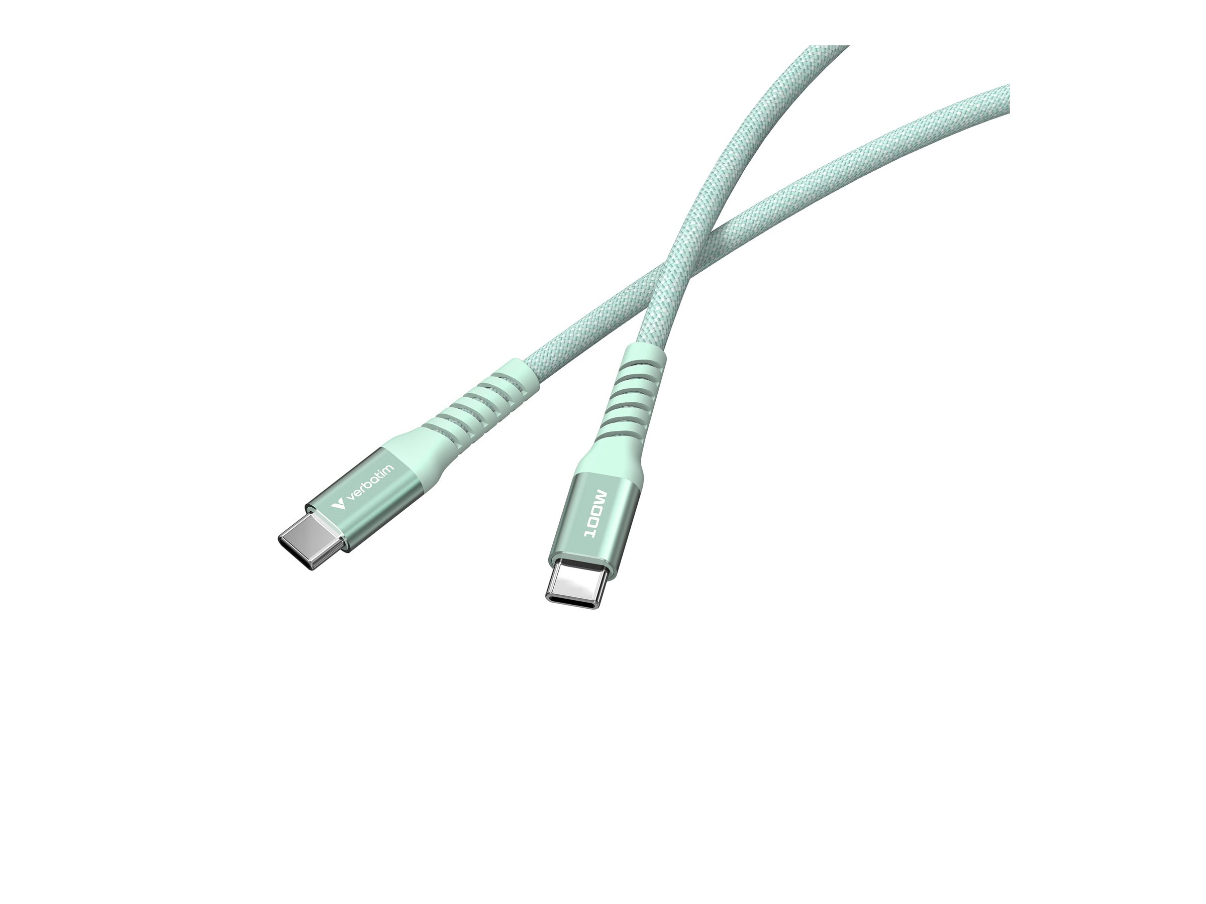 Verbatim Sync & Charge USB-C auf USB-C 100W Magnetisches Kabel - 120cm Gruen