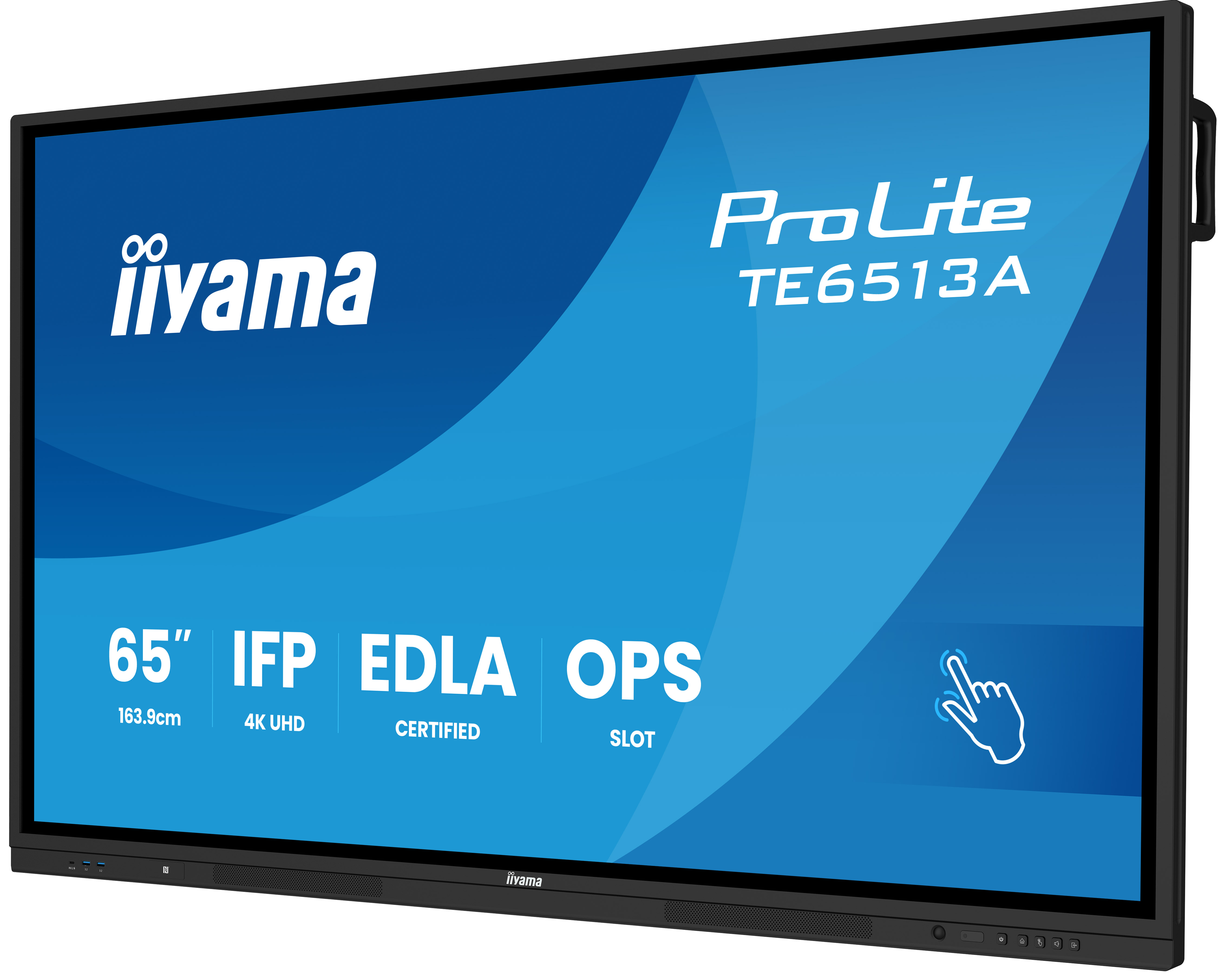 IIYAMA TE6513AB1AG 165,1cm 65Zoll iiWare21E EDLA GoogleGMSapps Android 14 8128GB 40Points PureTouch IR 3840x2160 UHD IPS