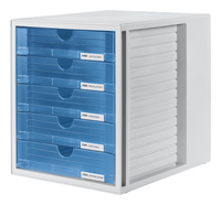 HAN Schubladenbox blau-transparent 1450-64, DIN A4 mit 5 Schubladen HAN Schubladenbox blau-transparent 1450-64, DIN A4 mit 5 Schubladen