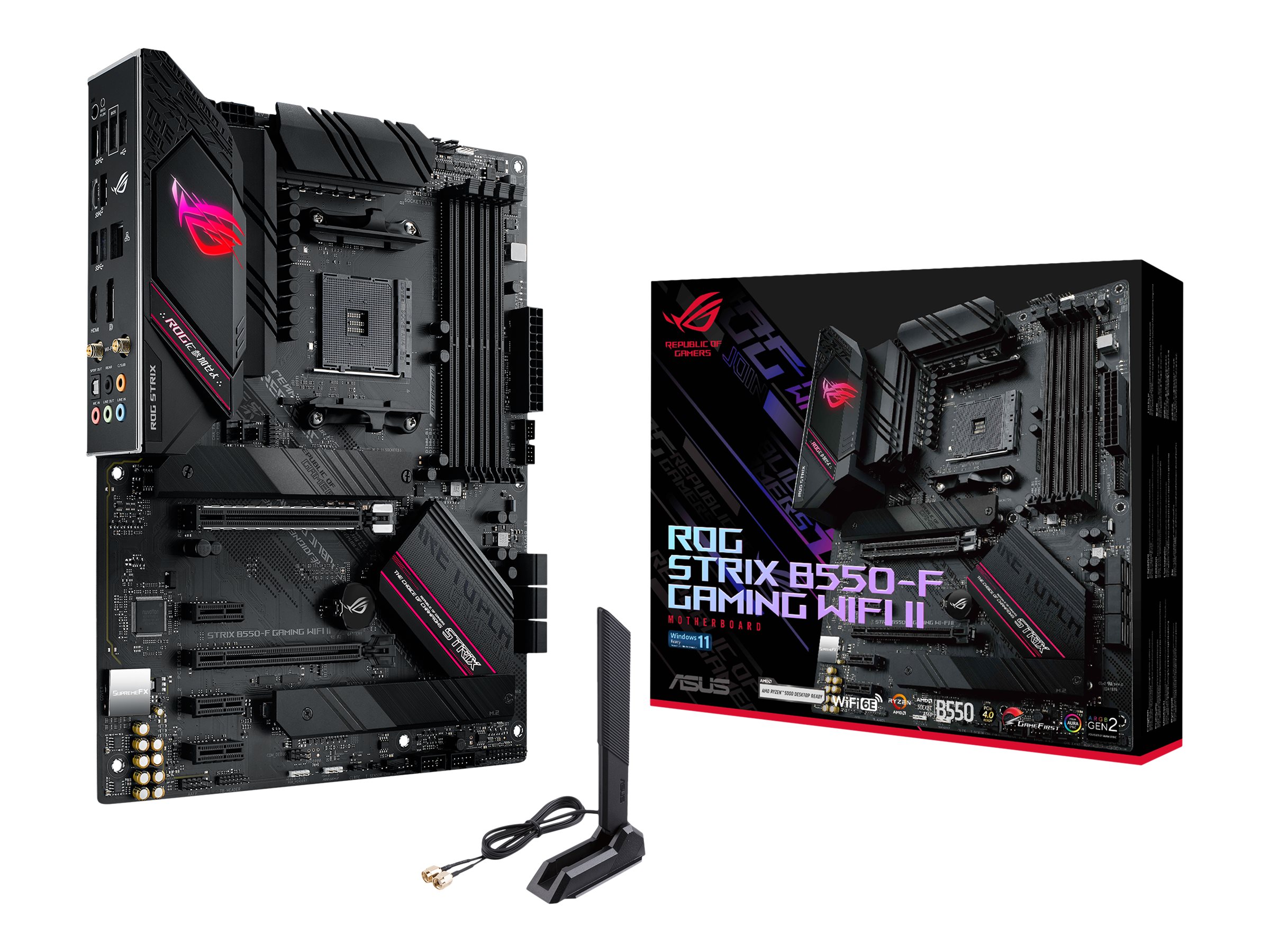 ASUS ROG STRIX B550-F GAMING WIFI II AM4 Socket 4x4DDR 1xHDMI 1xDP 2xM.2 ASUS ROG STRIX B550-F GAMING WIFI II AM4 Socket 4x4DDR 1xHDMI 1xDP 2xM.2