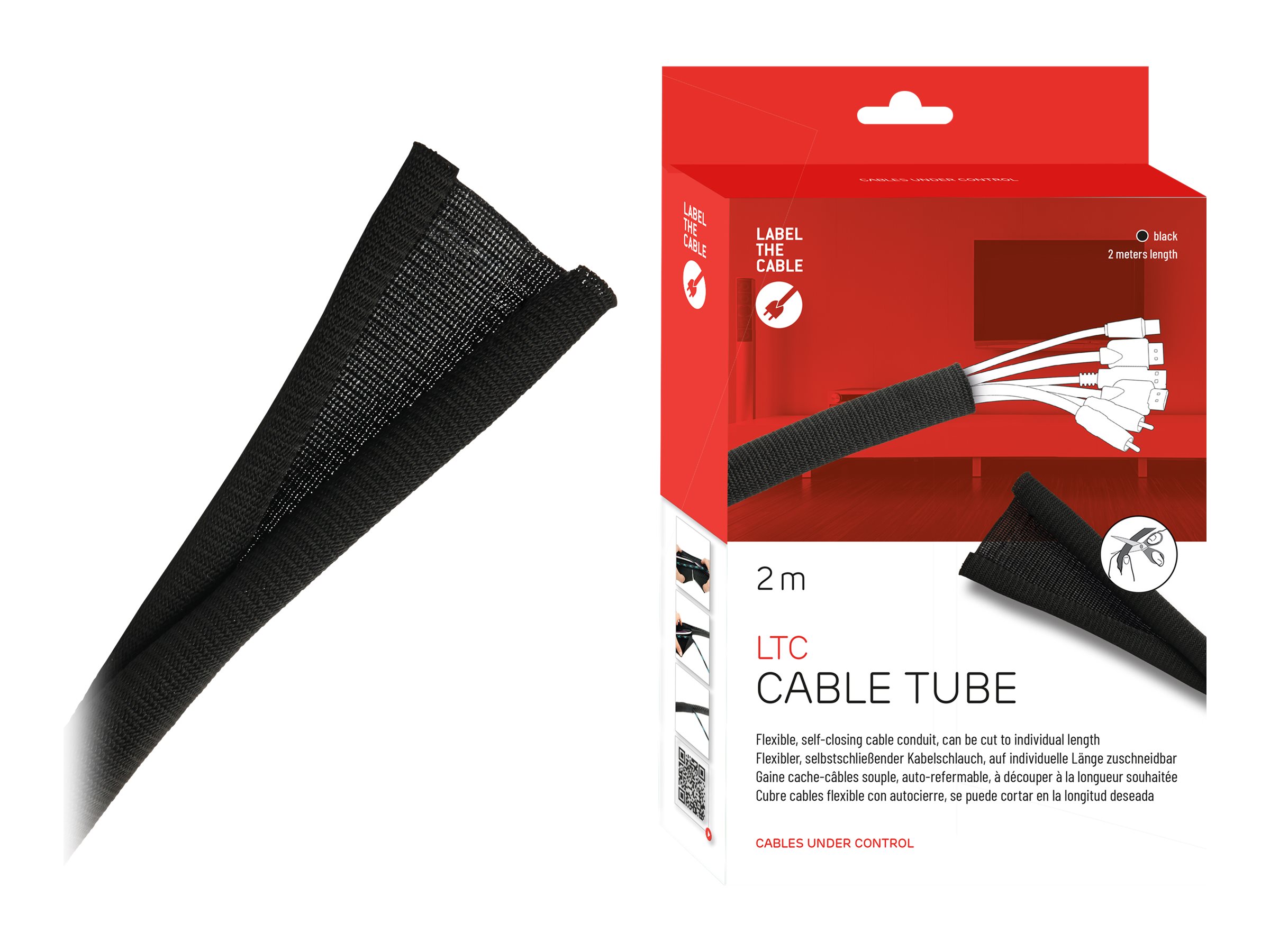 LABEL THE CABLE Kabelmantel CABLE TUBE schwarz LABEL THE CABLE Kabelmantel CABLE TUBE schwarz