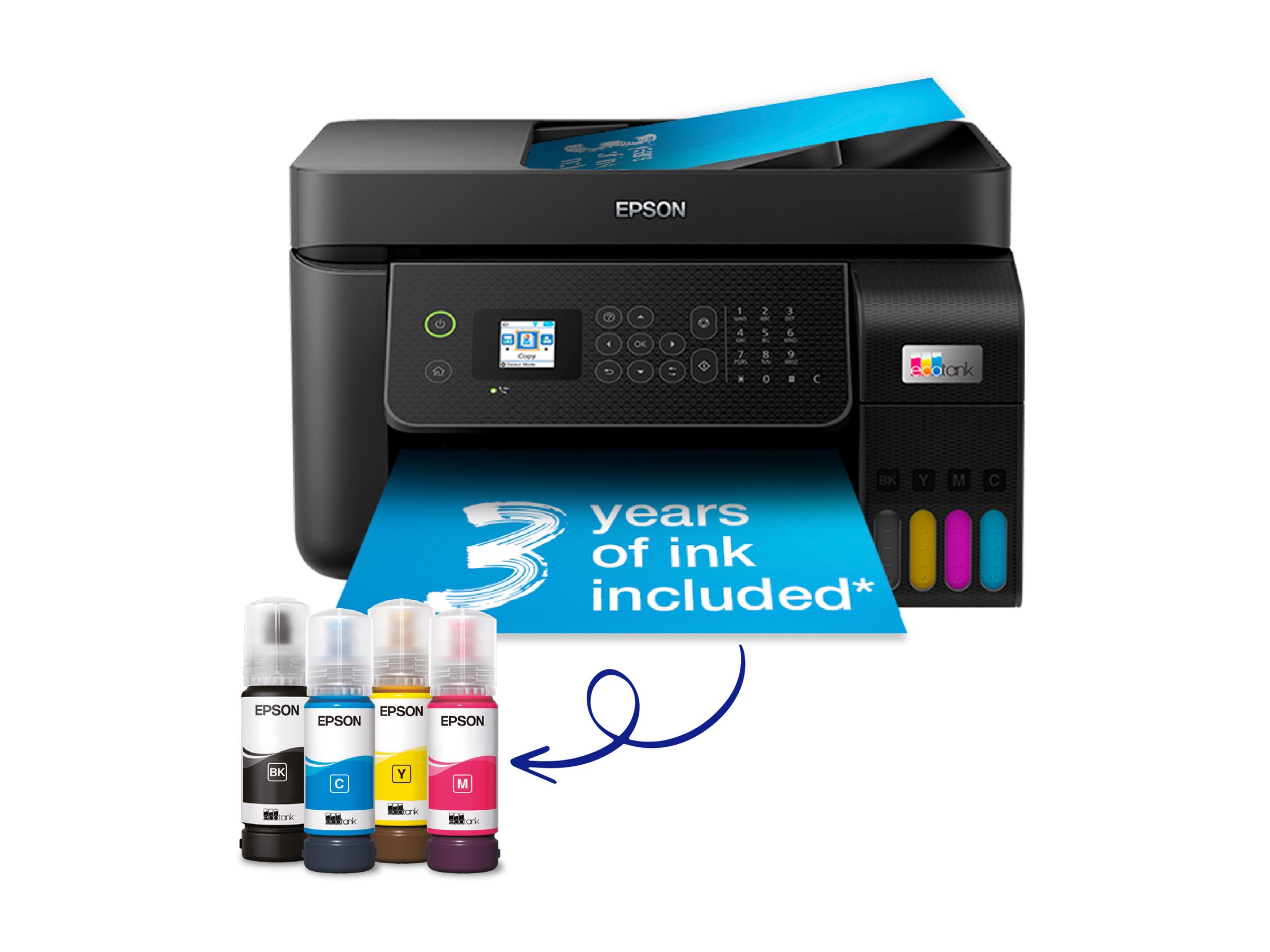 EPSON EcoTank ET-4800 4 in 1 Tintenstrahl-Multifunktionsdrucker schwarz