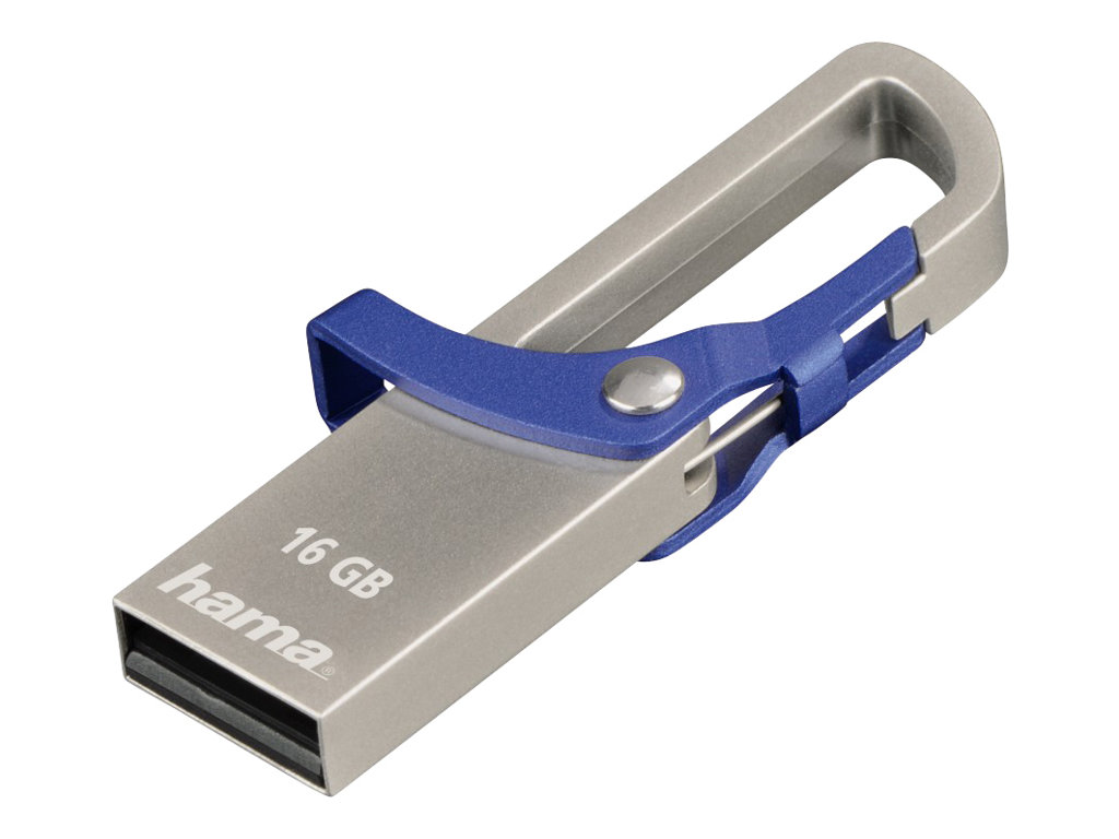 Hama Hook-Style 16GB USB 2.0 16GB USB 2.0 Blau USB-Stick - USB-Stick - 16 GB - USB 2.0