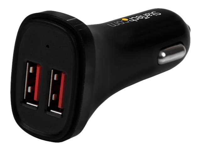 STARTECH.COM Dual-Port USB Car Charger - 24W/4.8A - Black