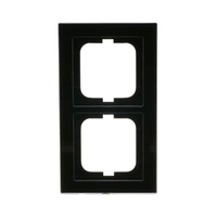 BuschJaeger Abdeckrahmen 1722245 2fach Glas schwarz