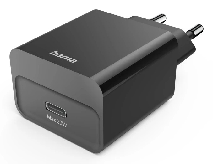 Hama Schnellladegerät USB‑C PD 20 W Schwarz