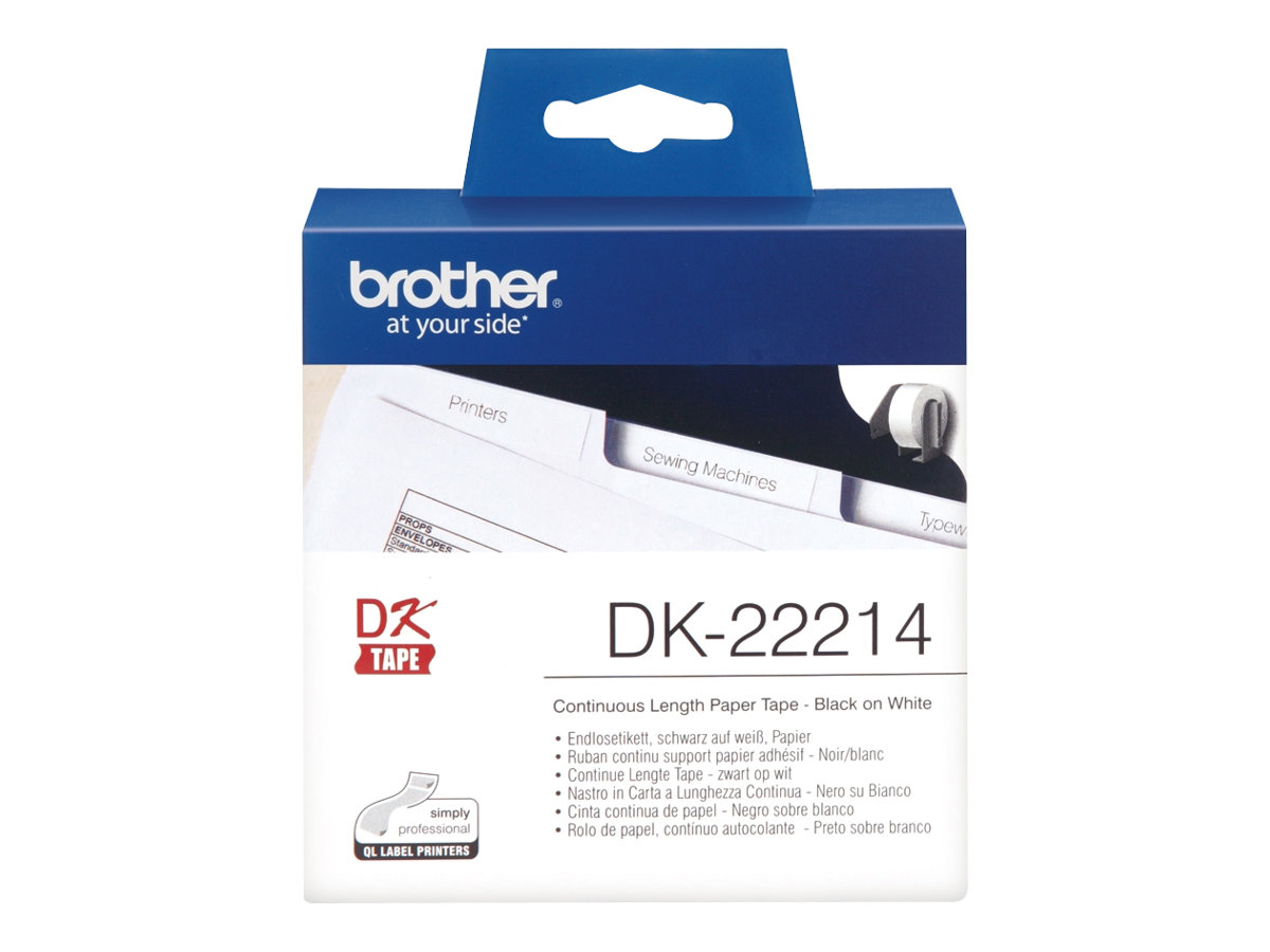 Endlosetiketten Brother QL550/500 30,48m*12mm DK-22214