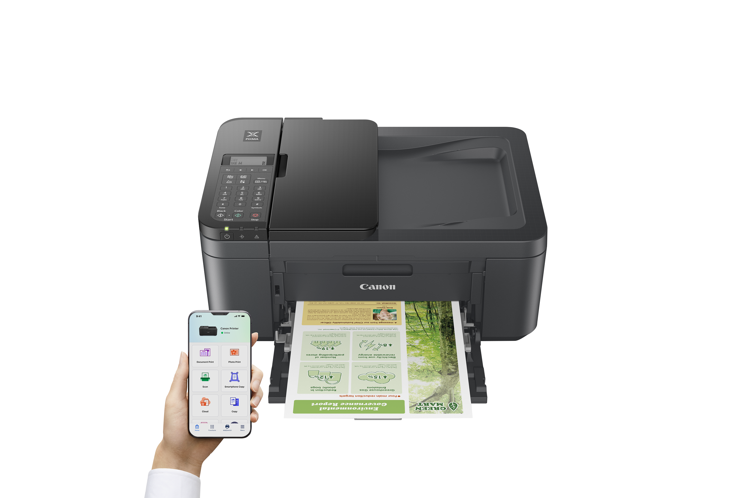 Canon PIXMA TR4755i 4 in 1 TintenstrahlMultifunktionsdrucker schwarz