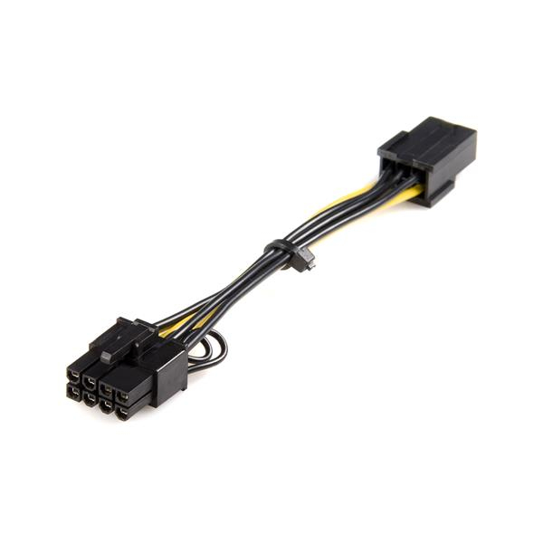 STARTECHCOM PCI Express 6 Pin auf 8 Pin Adapterkabel Schwarz