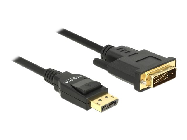 Delock Kabel Displayport 1.2 Stecker > DVI 24+1 Stecker 2 m schwarz Delock Kabel Displayport 1.2 Stecker > DVI 24+1 Stecker 2 m schwarz