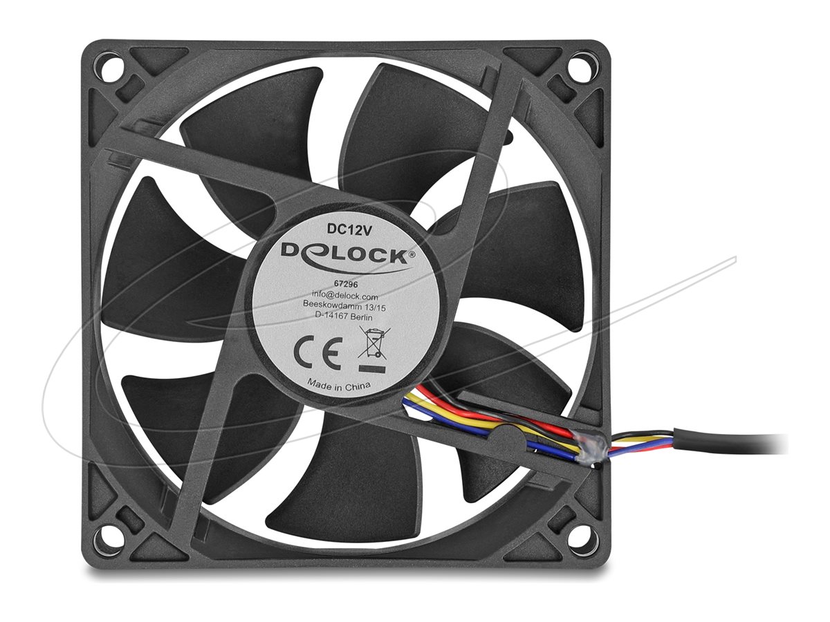 DELOCK Axiallufter 12 V DC 80 x 80 x 25mm schwarz