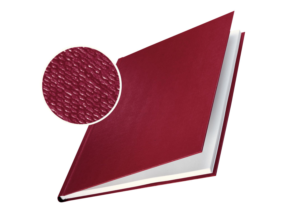 LEITZ Buchbindemappen rot Hardcover fuer 71 105 Blatt DIN A4, 10 St