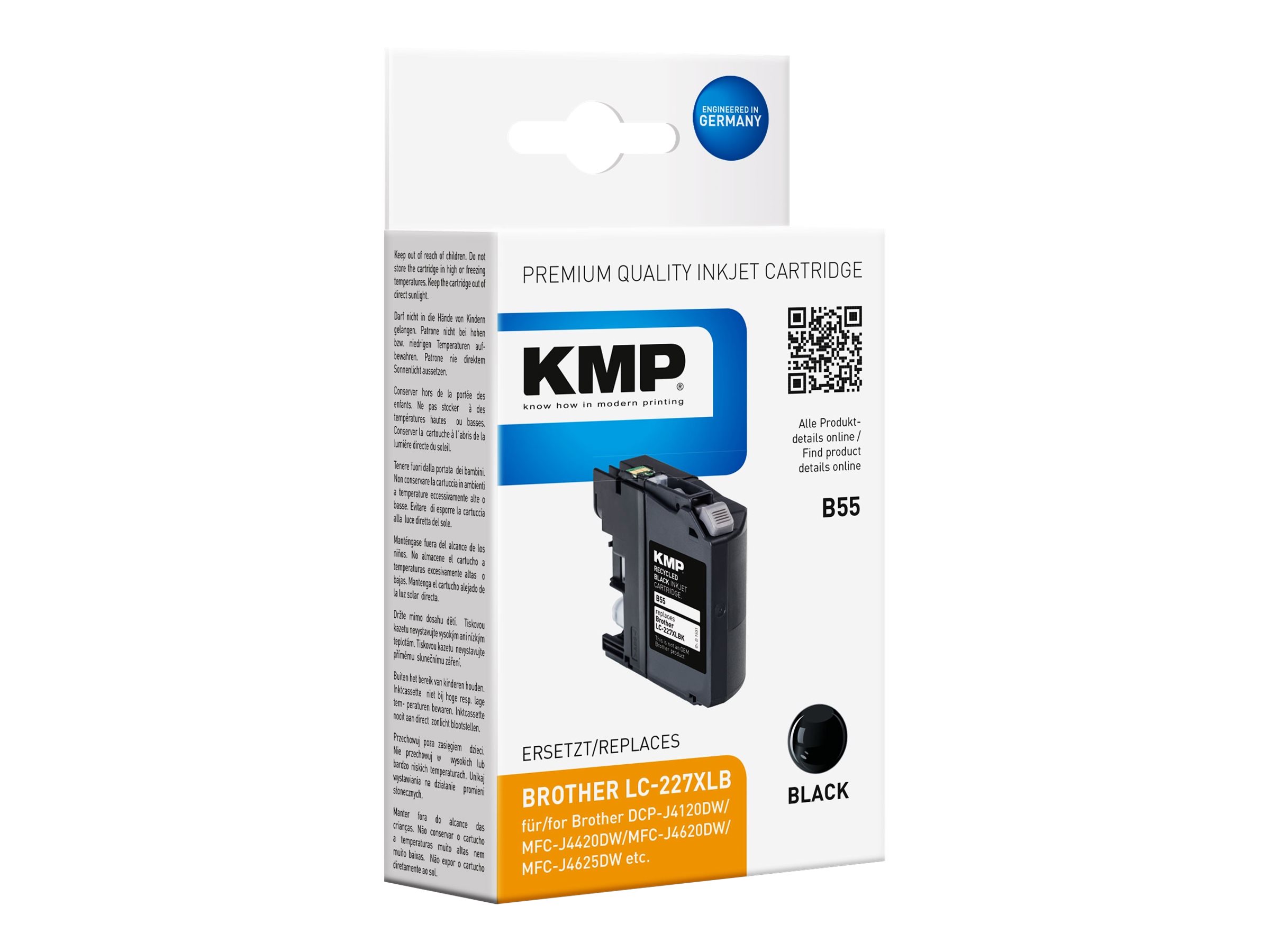 KMP B55 schwarz Druckerpatrone kompatibel zu brother LC-227XL BK KMP B55 schwarz Druckerpatrone kompatibel zu brother LC-227XL BK