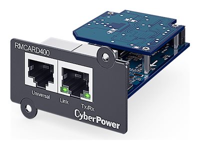 CYBERPOWER RMCARD400 -Netzwerkkarte SNMP Gigabit embedded komp. mit Envirosensor Optional fur OR PR OL OLS Modelle