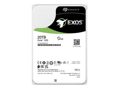SEAGATE Exos X20 20TB HDD SATA 6Gb/s 7200RPM 256MB cache 8,90cm 3,5Zoll 512e/4KN SEAGATE Exos X20 20TB HDD SATA 6Gb/s 7200RPM 256MB cache 8,90cm 3,5Zoll 512e/4KN