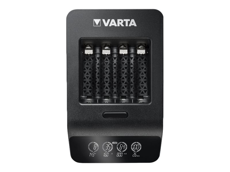 VARTA LCD SMART CHARGER+ Akku-Ladegeraet inkl. Akkus