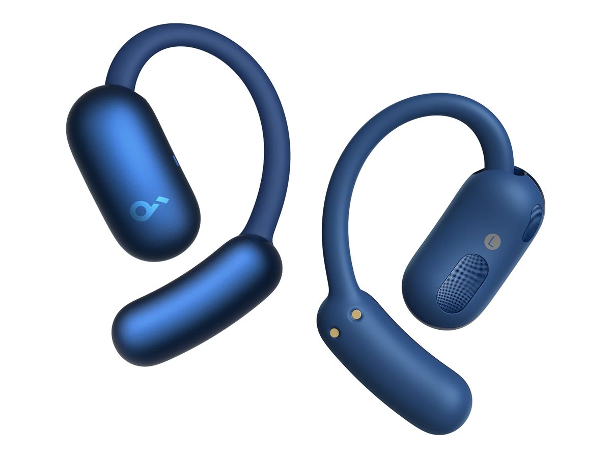 ANKER Soundcore AeroFit 2 blue Bluetooth OpenEar Buds flexible Ohrbügel druckfreie Passform kabelloses Laden