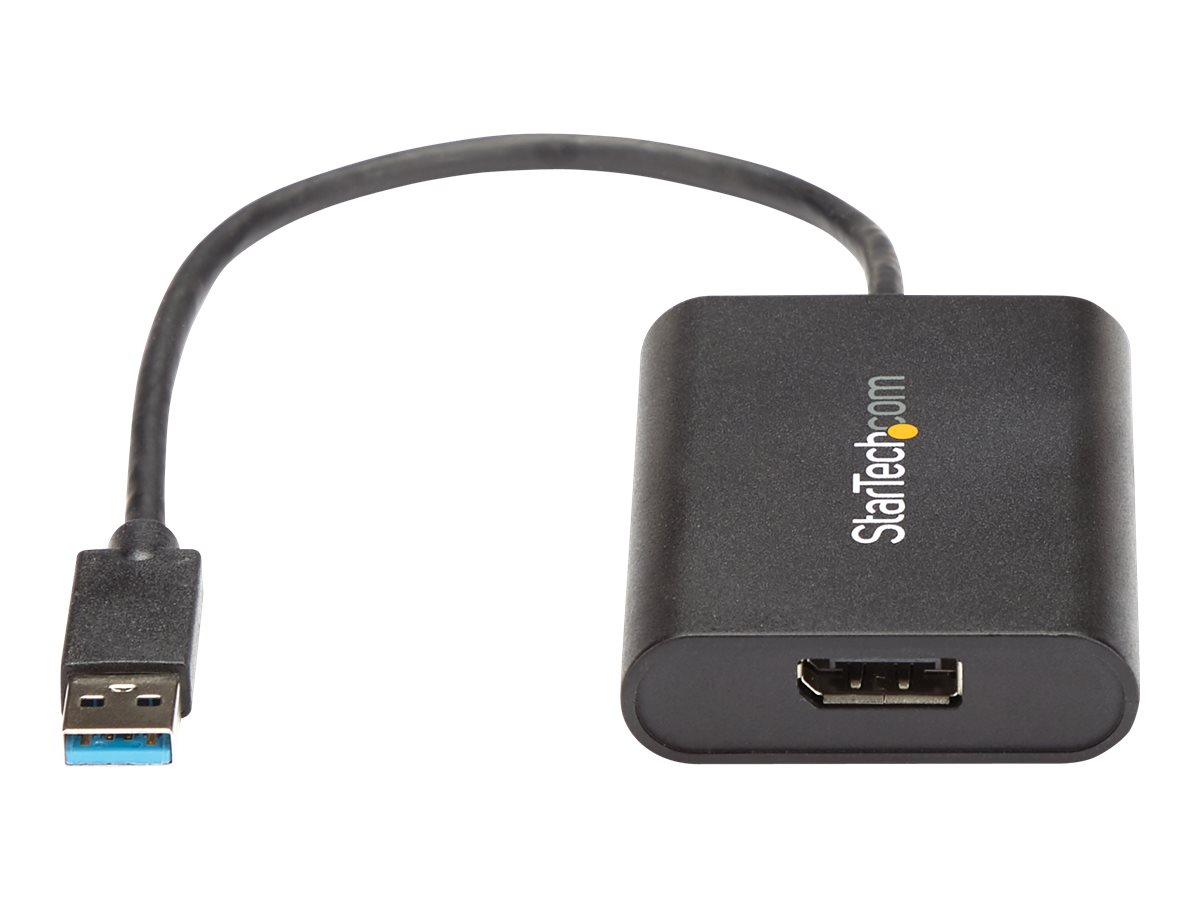 StarTech.com USB auf DisplayPort Adapter - USB zu DP 4K Video Adapter - Dual Monitor Adapter - USB 3.0 - 4K 30Hz - DisplayPort-Adapter - USB Typ A zu DisplayPort - TAA-konform - 20 cm