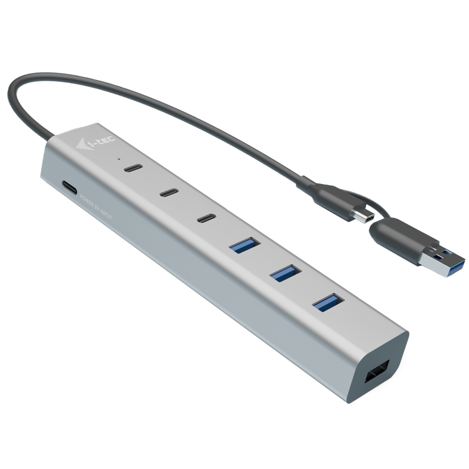 ITEC USBCUSBA Charging Metal HUB 7 Port 3x USBC 32 Gen 1 4x USBA 32 Gen 1