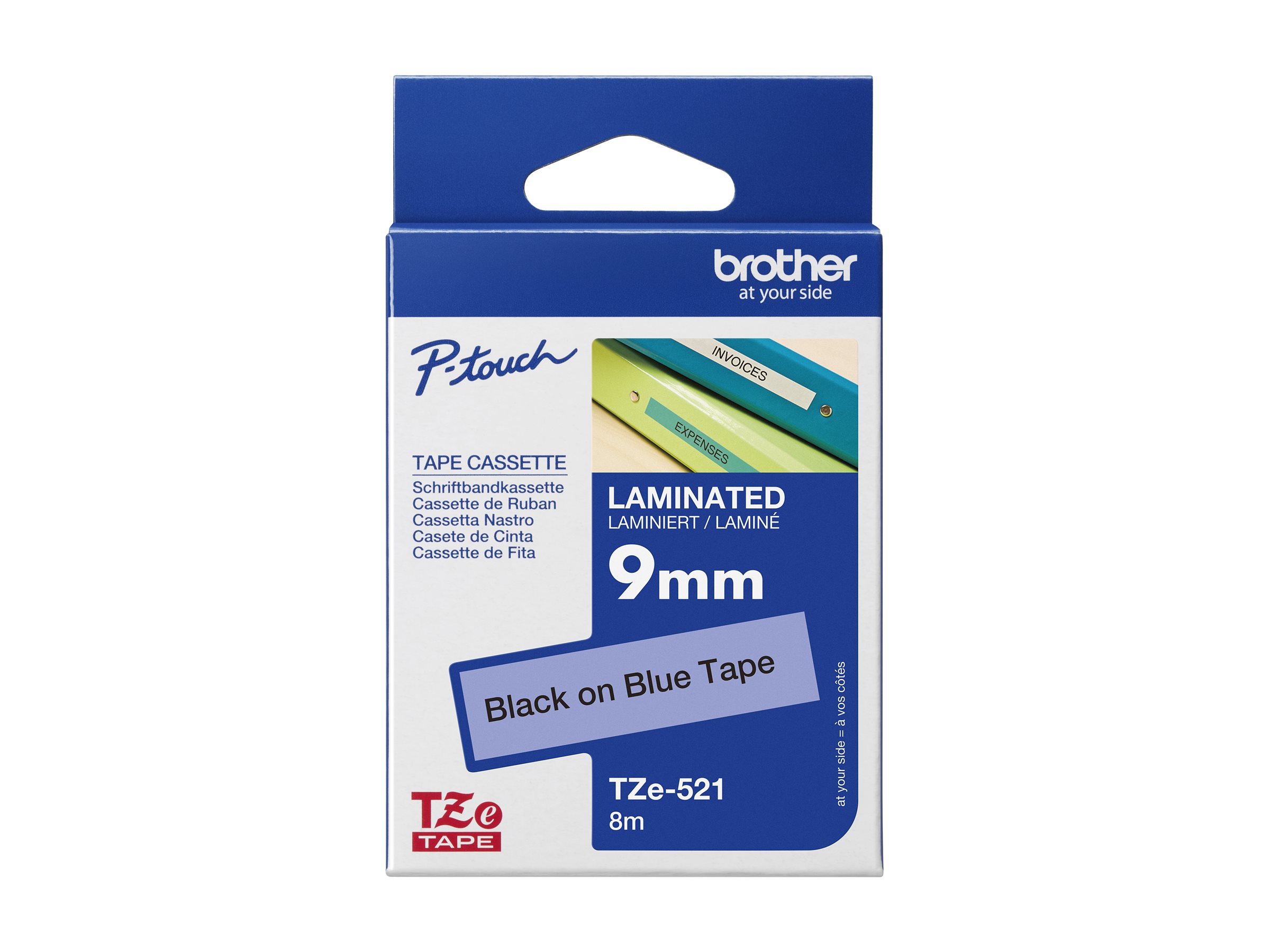 TZE521 BROTHER PT Schriftband 9mm blau TZE521 BROTHER PT Schriftband 9mm blau