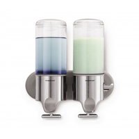 simplehuman Spender mit Wandhalterung 2er, gebuersteter Edelstahl simplehuman Spender mit Wandhalterung 2er, gebuersteter Edelstahl