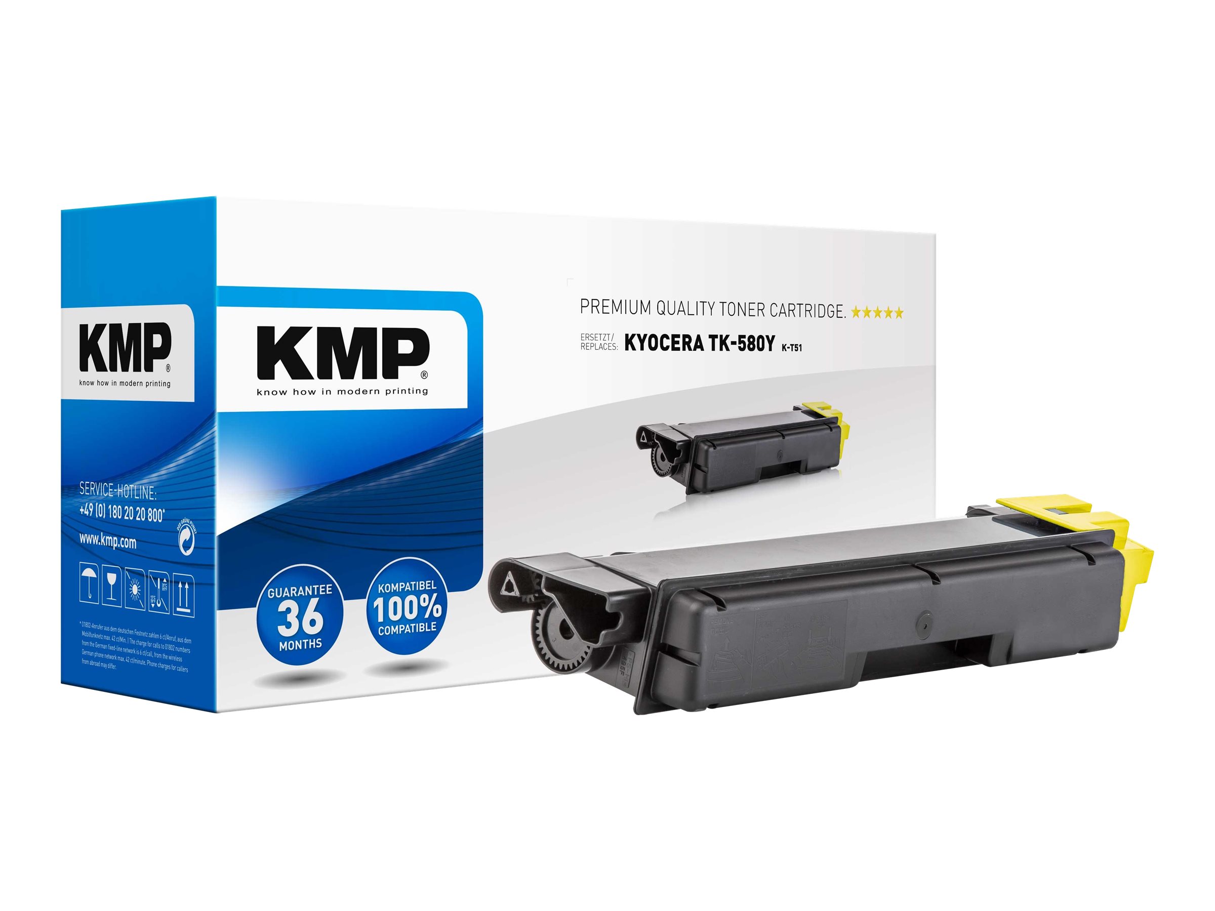 KMP K-T51 gelb Toner kompatibel zu KYOCERA TK-580Y KMP K-T51 gelb Toner kompatibel zu KYOCERA TK-580Y