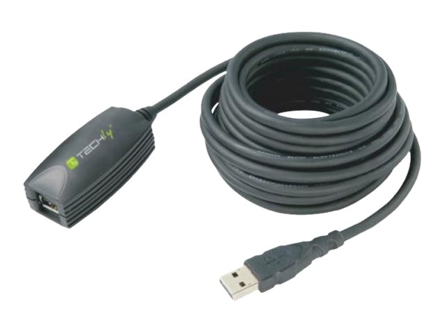 TECHLY USB 3.0 aktive Verlaengerung 5 Meter schwarz erweitert und verstaerkt das Signal TECHLY USB 3.0 aktive Verlaengerung 5 Meter schwarz erweitert und verstaerkt das Signal