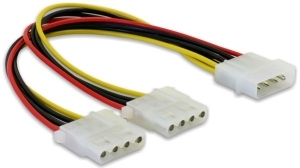 Delock Y- Kabel Stromversorgung > 2x 4pin Molex Delock Y- Kabel Stromversorgung > 2x 4pin Molex