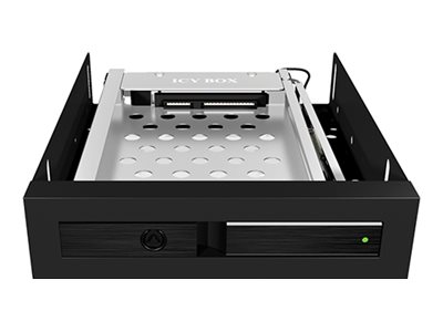ICY BOX IB-2217StS SATA Wechselrahmen fuer 6,3cm 2.5Z HDDs SSDs in 3.5Z Schacht Hot-Easy-Swap Aluminium Schloss schwarz ICY BOX IB-2217StS SATA Wechselrahmen fuer 6,3cm 2.5Z HDDs SSDs in 3.5Z Schacht Hot-Easy-Swap Aluminium Schloss schwarz